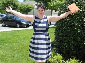 Carissa Striped Fit & Flair Dress