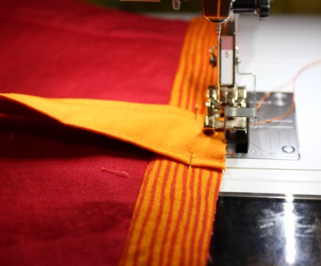 yoga handle stitch in place