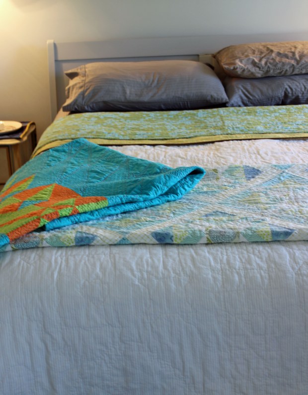 Day Nineteen 4-21-18 quilts on a bed